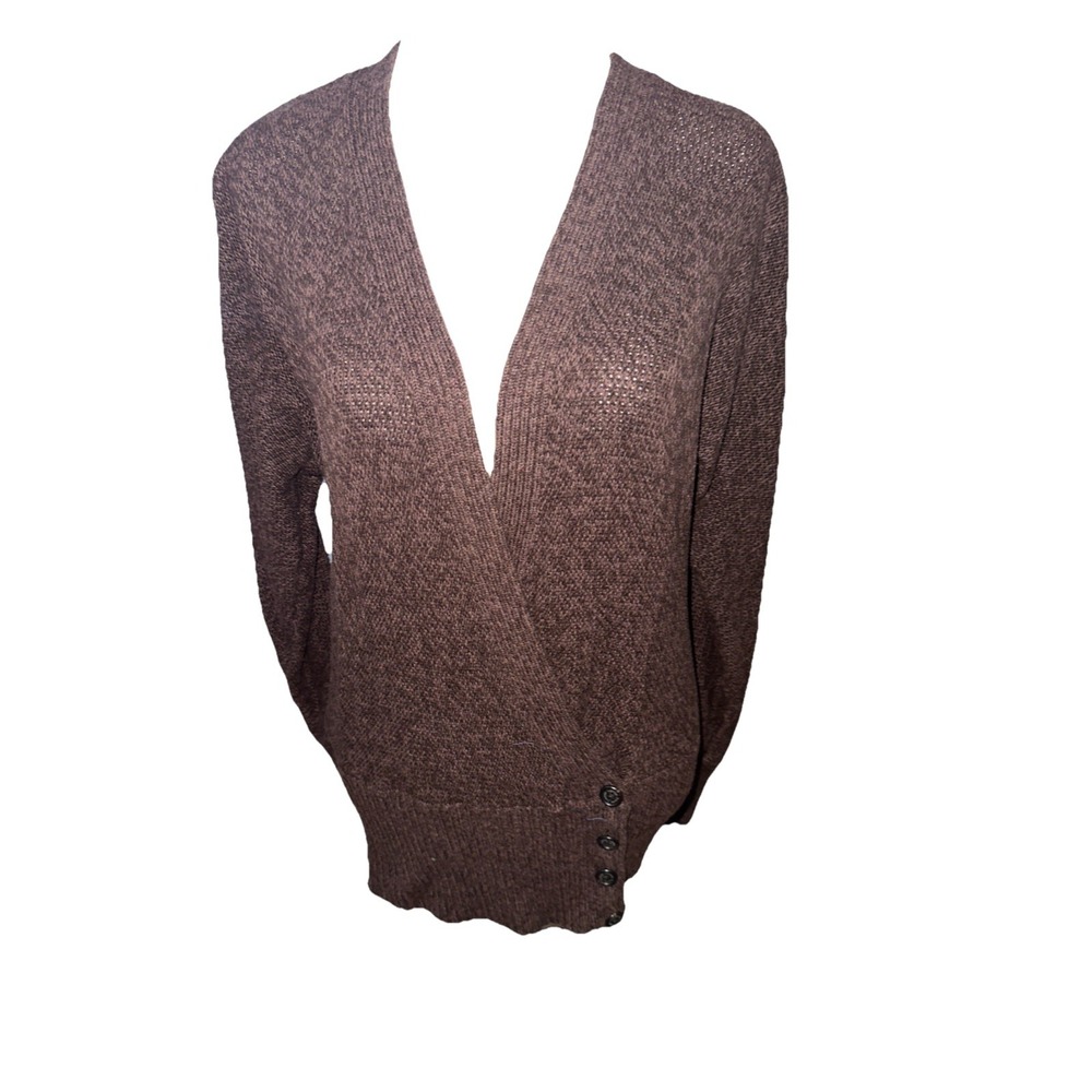 Lauren Ralph Lauren Women's Wrap Sweater Brown Size Medium